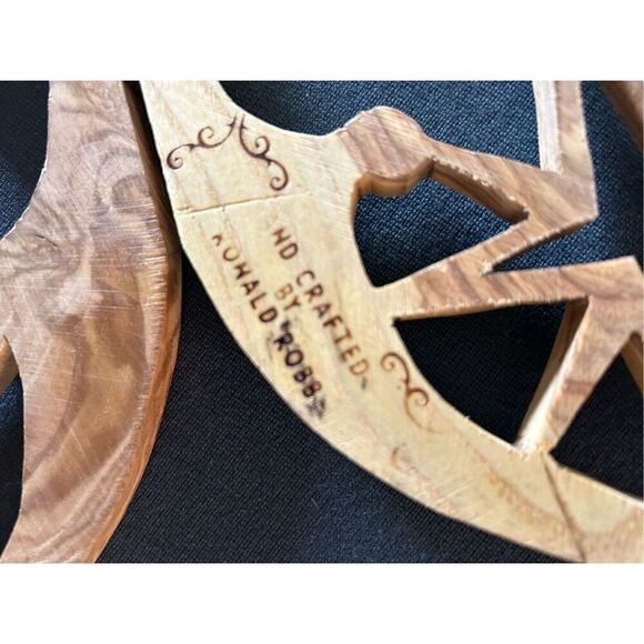 Hand Carved Rosewood Nativity Panel - Picture 8 of 8